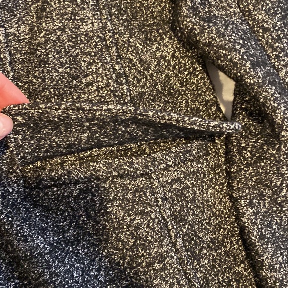 Banana Republic Factory long wool/poly coat. Black gray heather. Size S. EUC - Picture 6 of 8